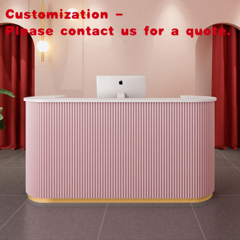Office Furniture Luxury - เคาน์เตอร์ต้อนรับแบบโมเดิร์นหรูหรา ทำจากไม้ MDF ปรับแต่งได้ เหมาะสำหรับสำนักงาน ร้านเสริมสวย