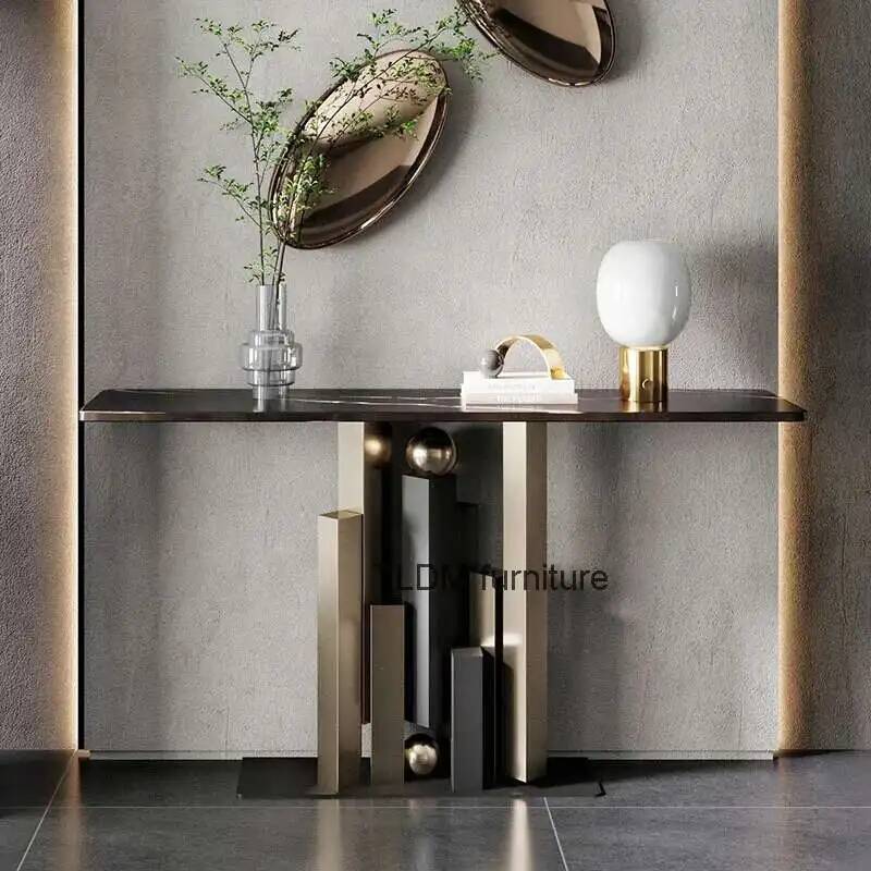 Office Furniture Luxury - โมเดิร์นโต๊ะคอนโซลสําหรับสํานักงานขนาดเล็ก High-end ตารางหรูหราลักษณะครัวเรือนตารางสําหรับห้องนั่งเล่น
