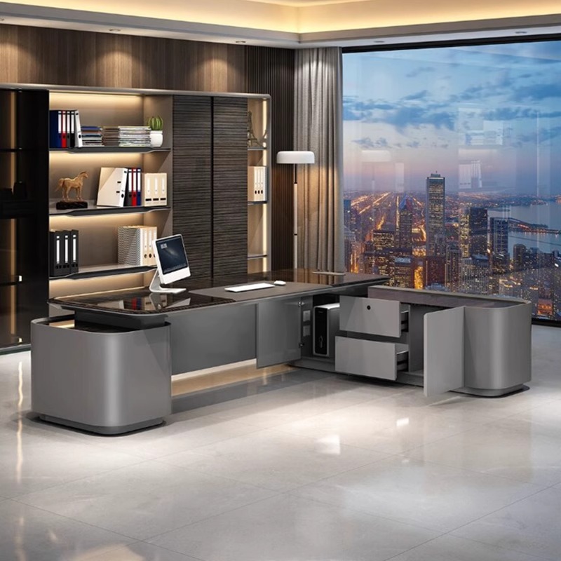 โต๊ะทำงานผู้บริหารเคลือบเงาสุด - Office Furniture Luxury บทวิจารณ์และราคา