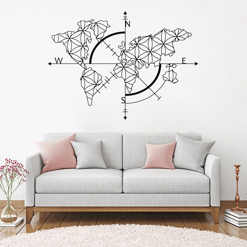 แผนที่โลกศิลปะติดผนังสติ๊กเกอร - Office Furniture World บทวิจารณ์และราคา