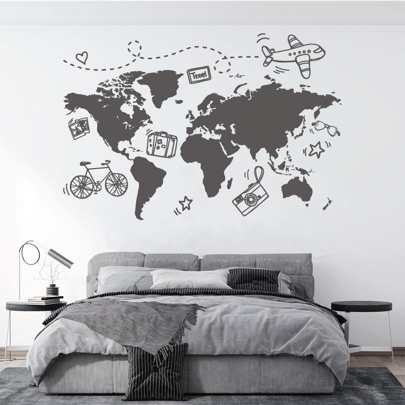 Go Travel World สติกเกอร์ติดผน - Office Furniture World บทวิจารณ์และราคา