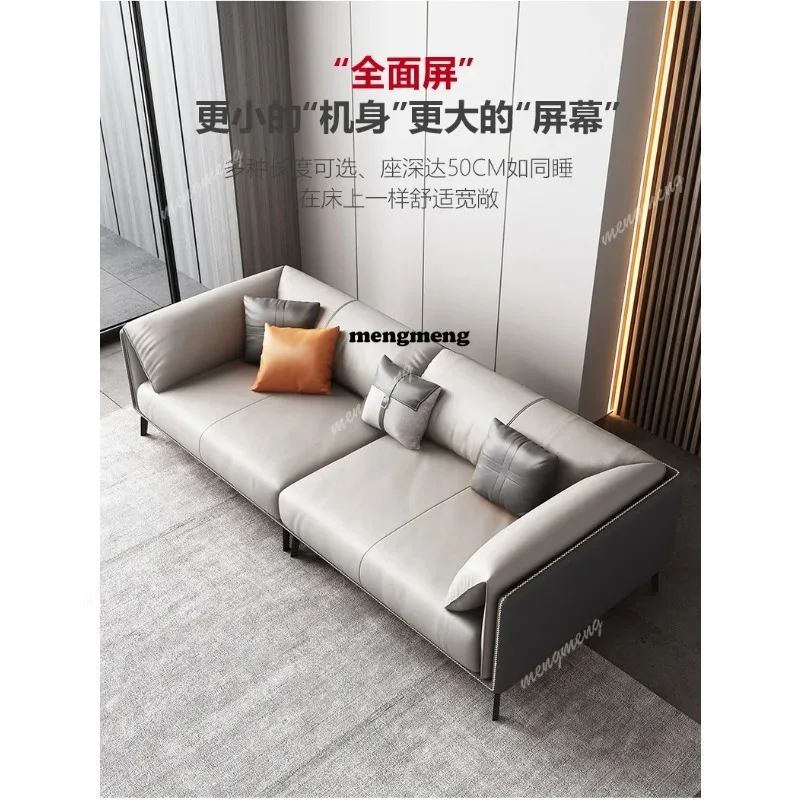 03 โซฟาสำนักงานหนังวัว โซฟาห้อ - Office Furniture Luxury บทวิจารณ์และราคา
