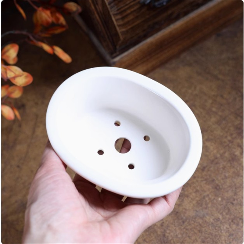 พอร์ซเลนสีขาวรูปไข่Bonsaiหม้อ, - Conference Table Round บทวิจารณ์และราคา