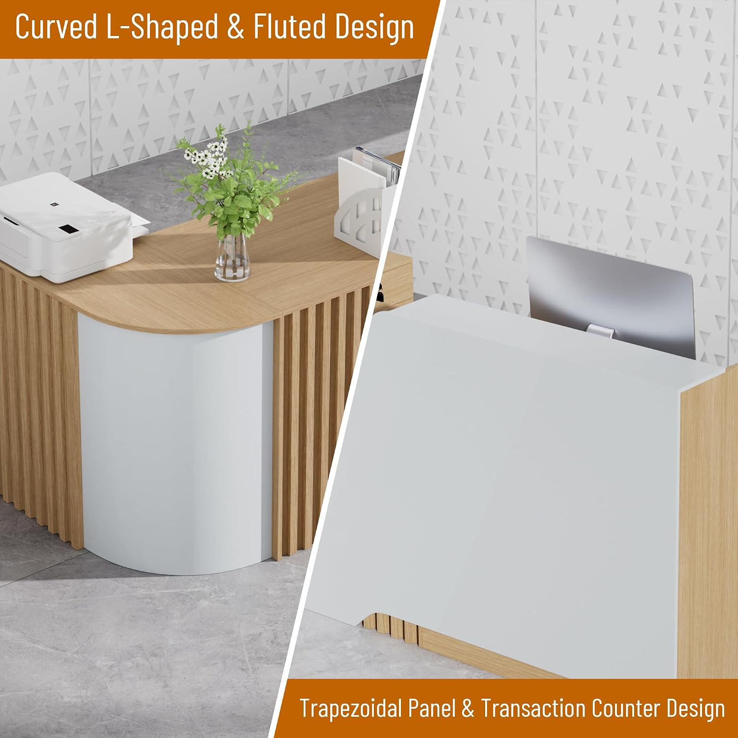 เคาน์เตอร์ต้อนรับรูปตัว L พร้อ - Reception Desk Counter บทวิจารณ์และราคา