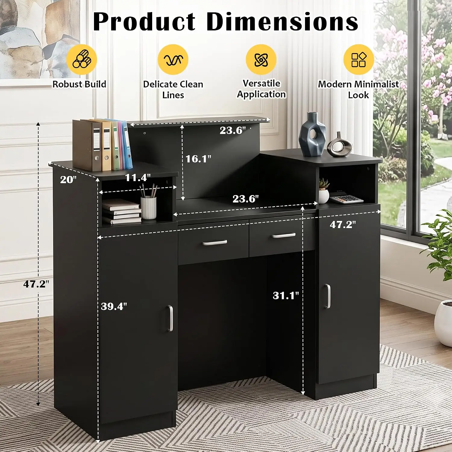 เคาน์เตอร์ต้อนรับสไตล์โมเดิร์น - Reception Desk Counter บทวิจารณ์และราคา