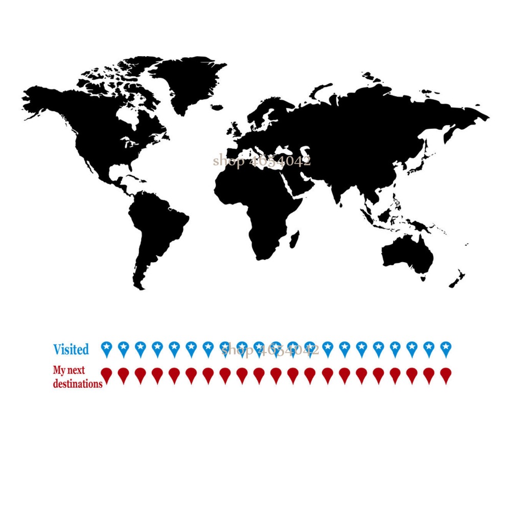 ขนาดใหญ่Worldแผนที่สติ๊กเกอร์ต - Office Furniture World บทวิจารณ์และราคา