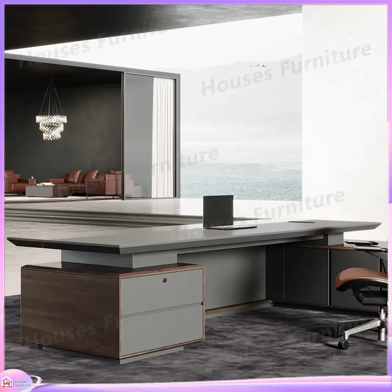 โต๊ะทำงานผู้บริหารหรูหรา ไม้เน - Office Furniture Luxury บทวิจารณ์และราคา