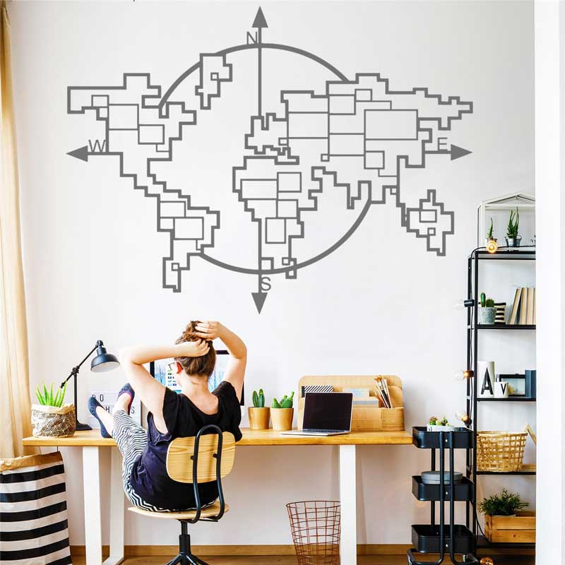 Geometric World แผนที่เข็มทิศไ - Office Furniture World บทวิจารณ์และราคา