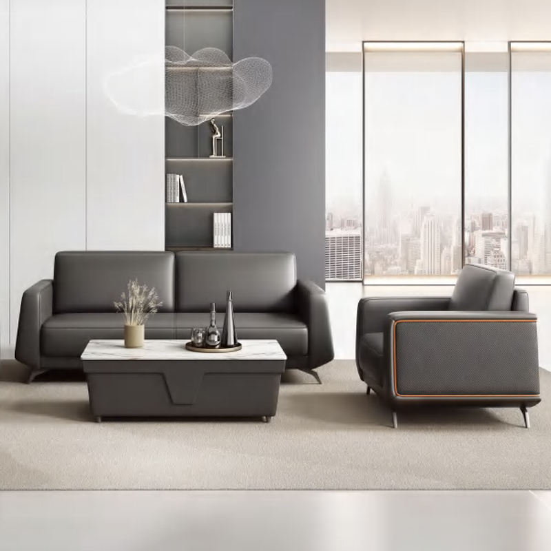 ชุดโซฟาสำนักงานหนังหรูหราทันสม - Office Furniture Luxury บทวิจารณ์และราคา
