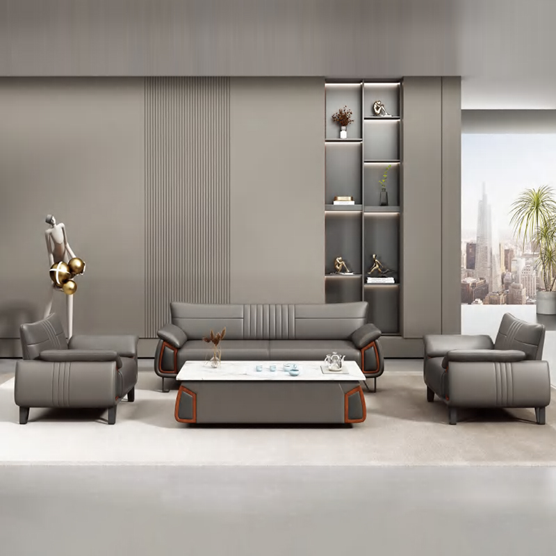 ชุดโซฟาสำนักงานหนังหรูหราทันสม - Office Furniture Luxury บทวิจารณ์และราคา